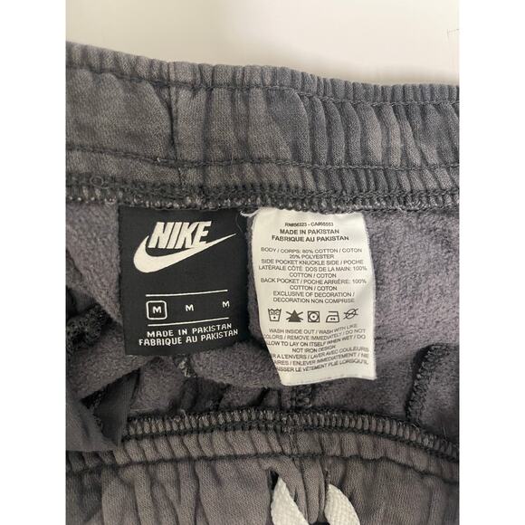 Nike Men's Club Fleece shorts grey camouflage size medium athleisure lagenlook - Picture 2 of 5